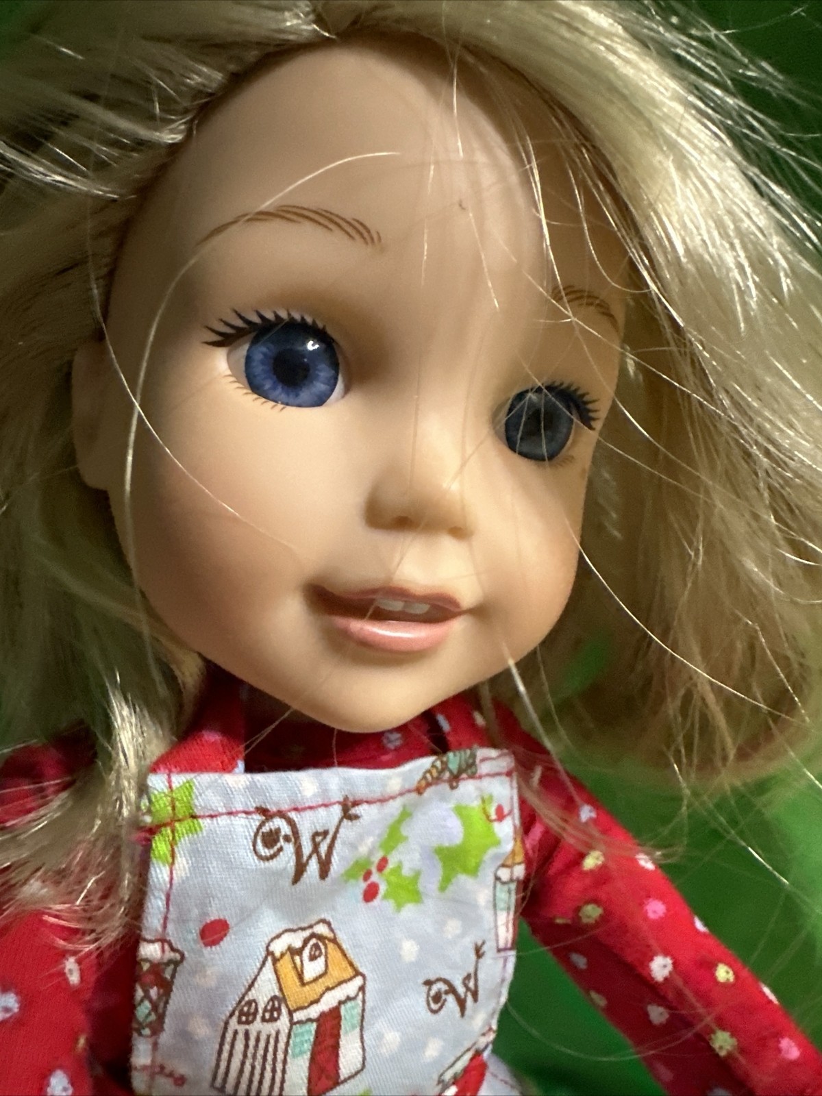 American Girl Wellie Wishers &ldquo;Camille&rdquo; Doll 14.5&rdquo; W Apron Outfit & Green Boots
