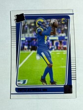 2021 Clearly Donruss Football TUTU ATWELL Rams Rated Rookie #73 Purple Parallel