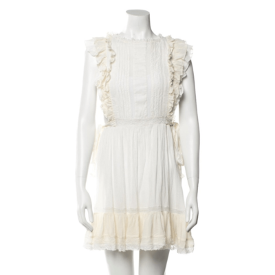 knee length dresses for ladies Embellished Scarf-Detail Halterneck Mini Dress in White - 6 main image 0