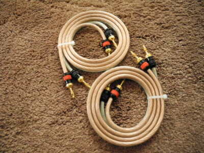 STRAIGHT 8, 3' PAIR 8GA CABLES 742 STRAND OFC PER CONDUCTOR WITH BANANAS