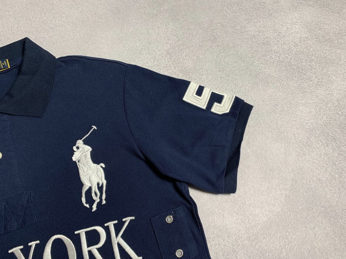 POLO RALPH LAUREN ビッグポニー NEWYORK 5 Vintage POLO RALPH LAUREN New York #5 Polo Shirt Big Logo