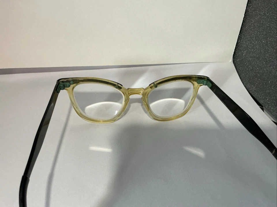 Marco óptico americano antiguo ojo de gato, lentes, grueso limpio años 50 Foto 4 de 4