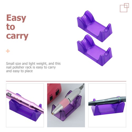 2 Pcs Purple Plastic Grinder Pen Holder Manicure Tool Nail Tools - Picture 9 of 12