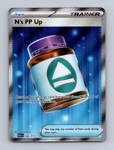 N'S PP UP 262/217 UR ASCENDED HEROES POKEMON HOLO NM/M