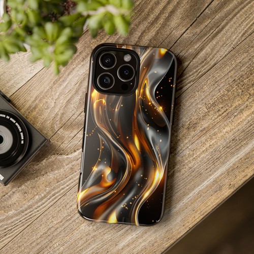 Elegant Black Smoke and Gold Ribbon Design, For iPhone, Google Pixel & Galaxy - 第 27/120 張圖片