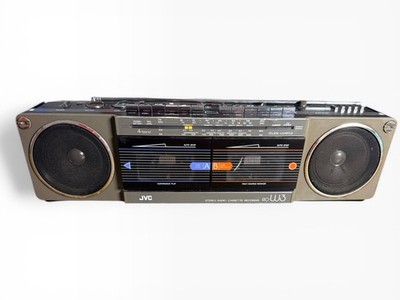 Vintage JVC RC-W3JW Dual Cassette Boombox AM/FM/SW Radio AUX Retro