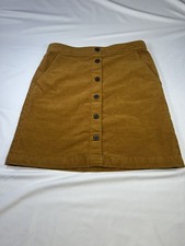 J.Crew Women  s Adorable Corduroy Skirt Size 4 Button Front Y2K
