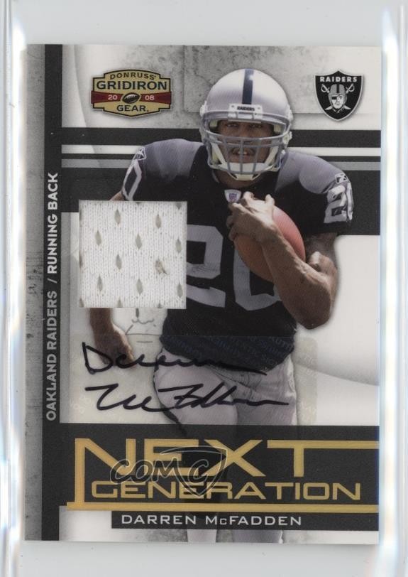 2008 Donruss Gridiron Gear 47/50 Darren McFadden #NG-16 Rookie Auto RC 1u5y