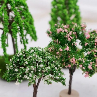 Für Zug Layouts Miniatur Bäume realistische Optik Leichtbau