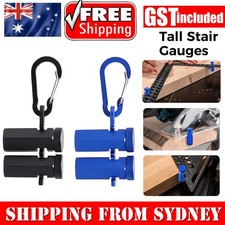 Tall Stair Gauges for Framing Square with Cara-biner Stair Guages Knobs Tools