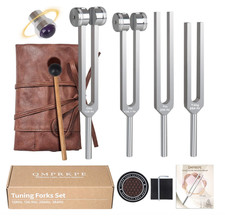 Tuning Forks for Healing 4 Set 128Hz, 136.1Hz, 256Hz 384Hz