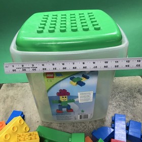 Lego Duplo Quatro 5357 Bucket - Large Chunky Bricks Compete W/Container Tub