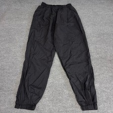 Vintage 90s Nike Nylon Windbreaker Track Pants Large Black White Tag Y2K Tapered