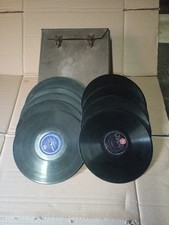 Vintage Cofanetto, Case , Box , Contenitore, Valigetta, Porta Dischi + 10 Dischi