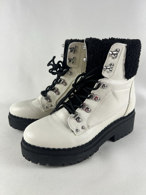 #ad GBG Los Angeles White Multi LL Black Boots GG Walken Size 7.5 Womens Side Zip $24.00