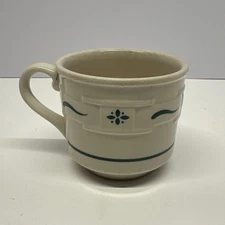 Longaberger Woven Traditions Green 3” Cup  Made In USA