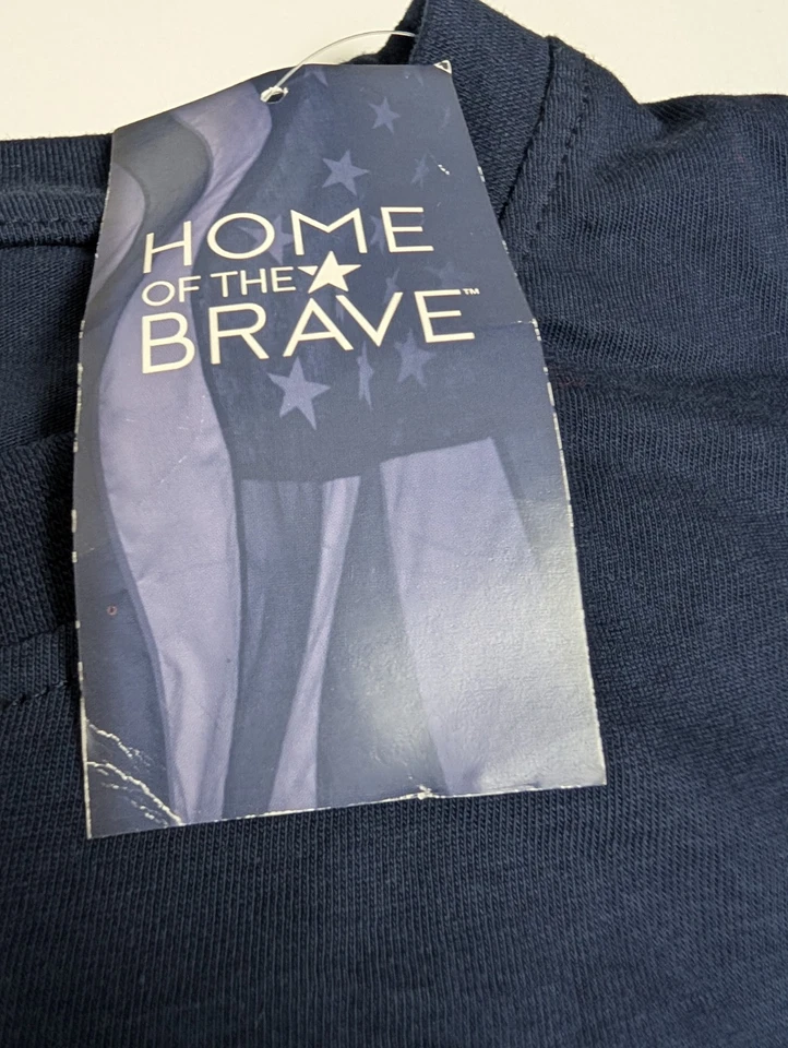 Camiseta Home of the Brave USA Gráfica Azul Marino XL Nueva Kohl’s Foto 3 de 4