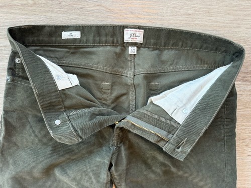 J.Crew 484 Slim Fit Men's Corduroy Pants Green Size 31x30 - Picture 4 of 17
