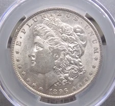 1896 "O" Morgan SILVER Dollar $1 CACG AU58 #273 About Unc 🔑KEY 🔑 ECC&C, Inc.