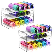 YAN & HIN 2 Packs Extendable Pantry Organizers and Storage, Kitchen Cabinet O...