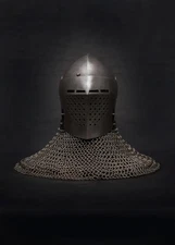 Spoleto Bascinet Helmet: Medieval Combat-Ready SCA Buhurt Armor Christmas Gift