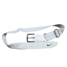 Nike Youth White Stretch Web Golf Belt Adjustable Swoosh Log Sport White