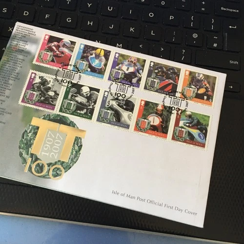 GB Isle of Man FIRST DAY COVER 2007 Centenary TT 100 FDC UNADDRESSED