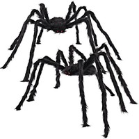 Haarige Spinne Deko Halloween Gruselig Indoor Outdoor Garten 160Cm 2 StüCk