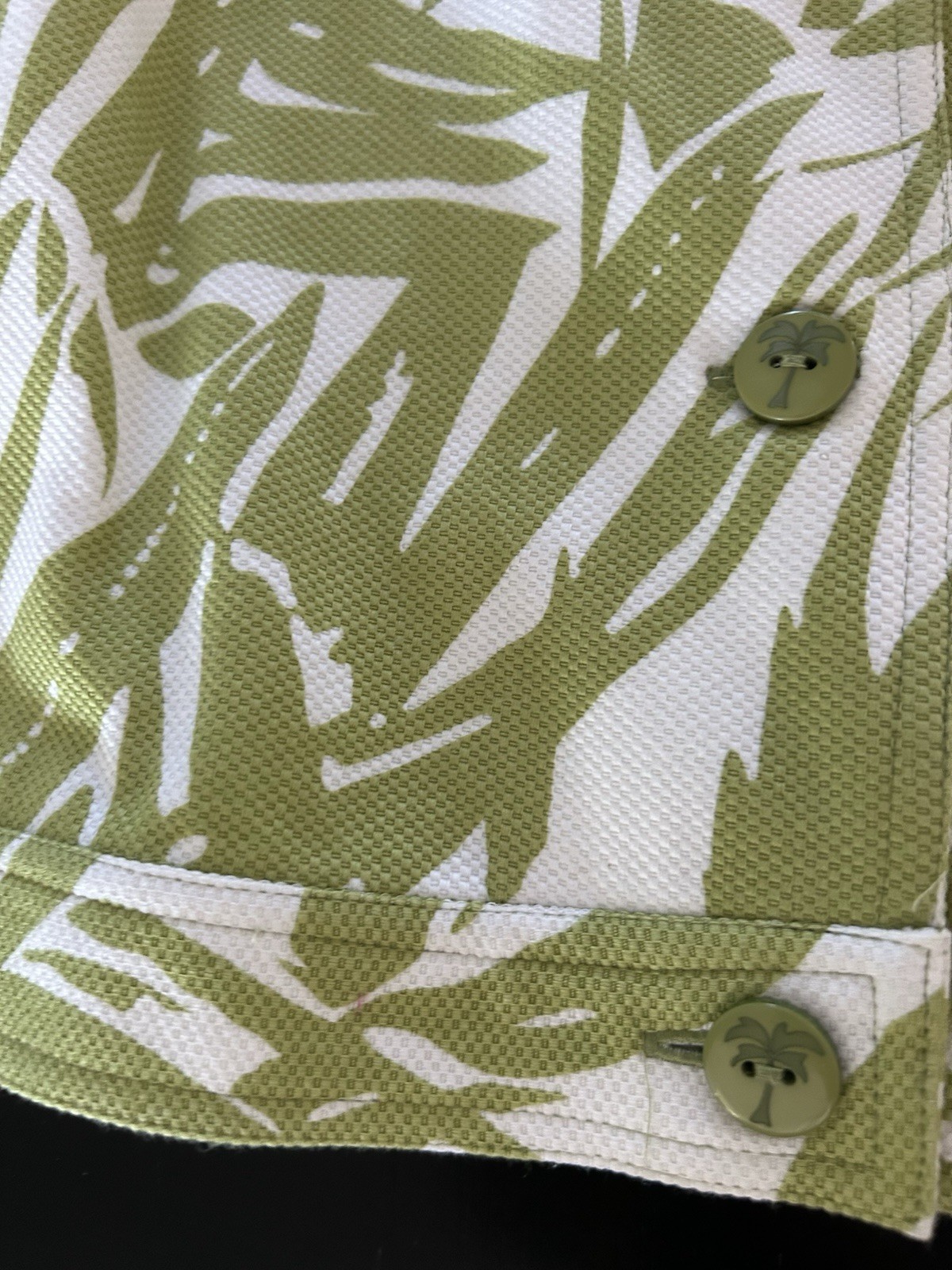 Ruby Rd Jacket 12 Green & White Texture Front But… - image 7