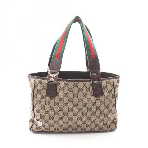 Gucci GG Canvas Horsebit Sherry Handbag Beige Used From Japan