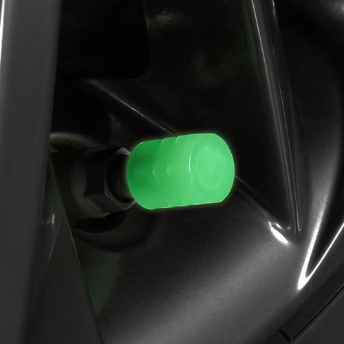 4* Tire Valve Cap Luminous Car Vehicle Wheel Prank Valve Cap Glow Dust Cover Kit - Picture 6 of 12