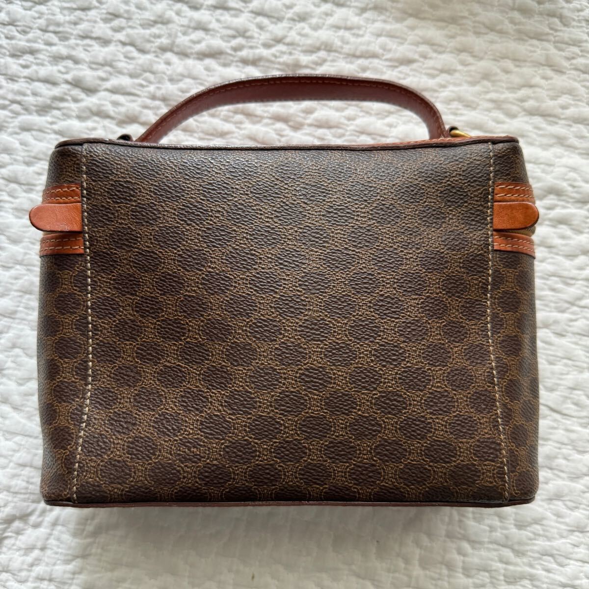 Celine Macadam Pattern Mini Vanity Bag Vintage Au… - image 3