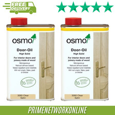 2 X Osmo 1L 3060 Clear Satin Door Oil 100% ORIGINAL ⭐⭐⭐⭐⭐