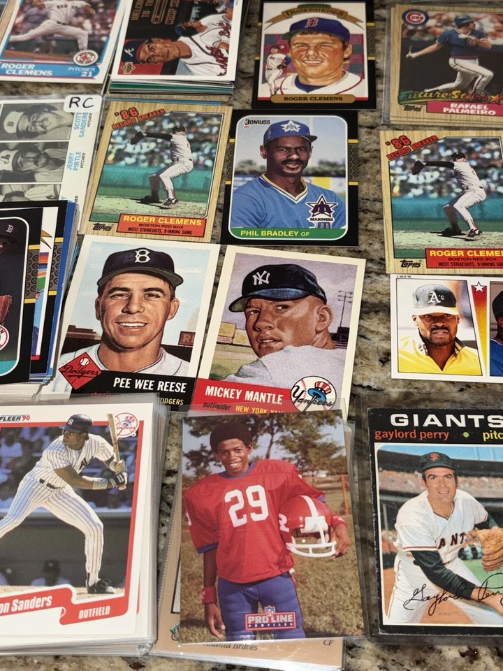 Огромный лот из 600+ карточек 1984 1986 1987 1975 Topps Donruss 1972 1965 1969 Mantle Auto - Изображение 3 из 4