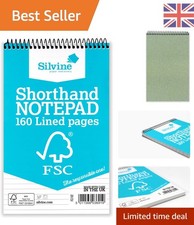 Blaues 8x5 FSC-zertifiziertes Notizbuch - 160 Seiten liniert & drahtgebunden für den täglichen Gebrauch