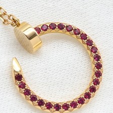 Cartier Juste Un Clou Ruby Necklace in Yellow Gold 750YG 18K 