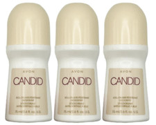 Avon Candid Roll-On Antiperspirant Deodorant 3 pack 2.6 oz each