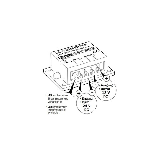 Dc-Dc Voltage Reducer Converter from 24V to 12V Vehicles, Boats, Trucks - Picture 2 of 3