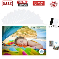 10 Magnetic Frames for 4x6 Photos - Effortless Display on Any Metallic Surface