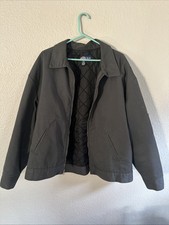 Dickies Eisenhower Jacket Mens 2XL RG Charcoal Grey Quilted Lined Mechanic Ike