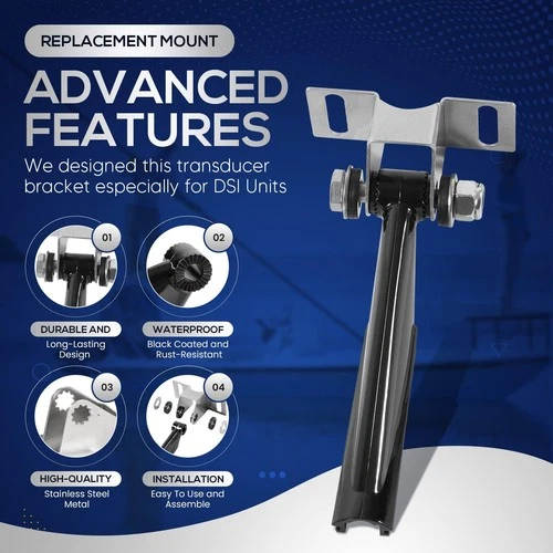 FOR DSI SKIMMER LOWRANCE TRANSDUCER MOUNT TRANSOM BRACKET REPL#  000-10262-001 W - Picture 10 of 10