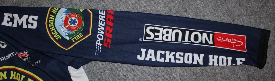 JACKSON HOLE FIRE EMS 3/4 ZIP L/S BIKE JERSEY Teton County Cycling XXL Jersey - Image 4 of 4