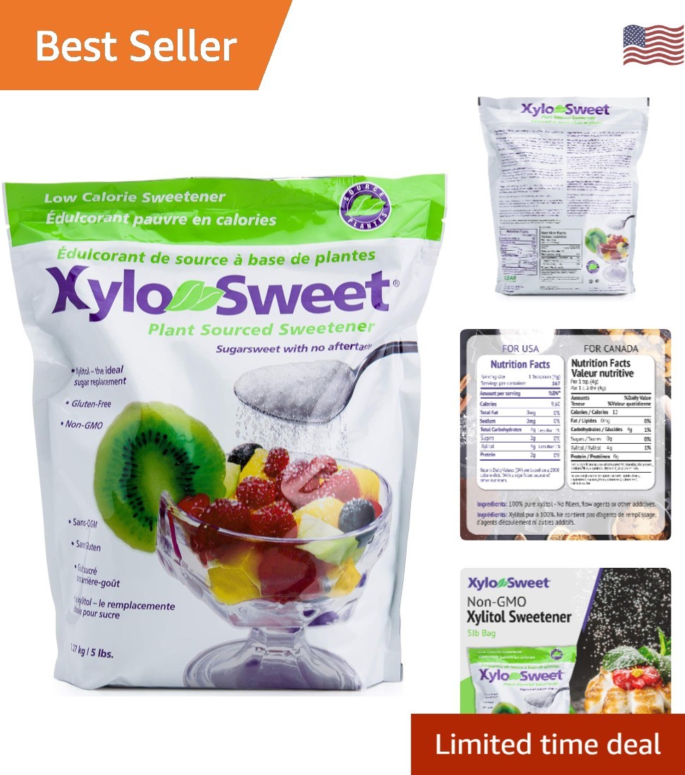XyloSweet Plant-Derived Xylitol Granules, 5 lb - Sweetness Without