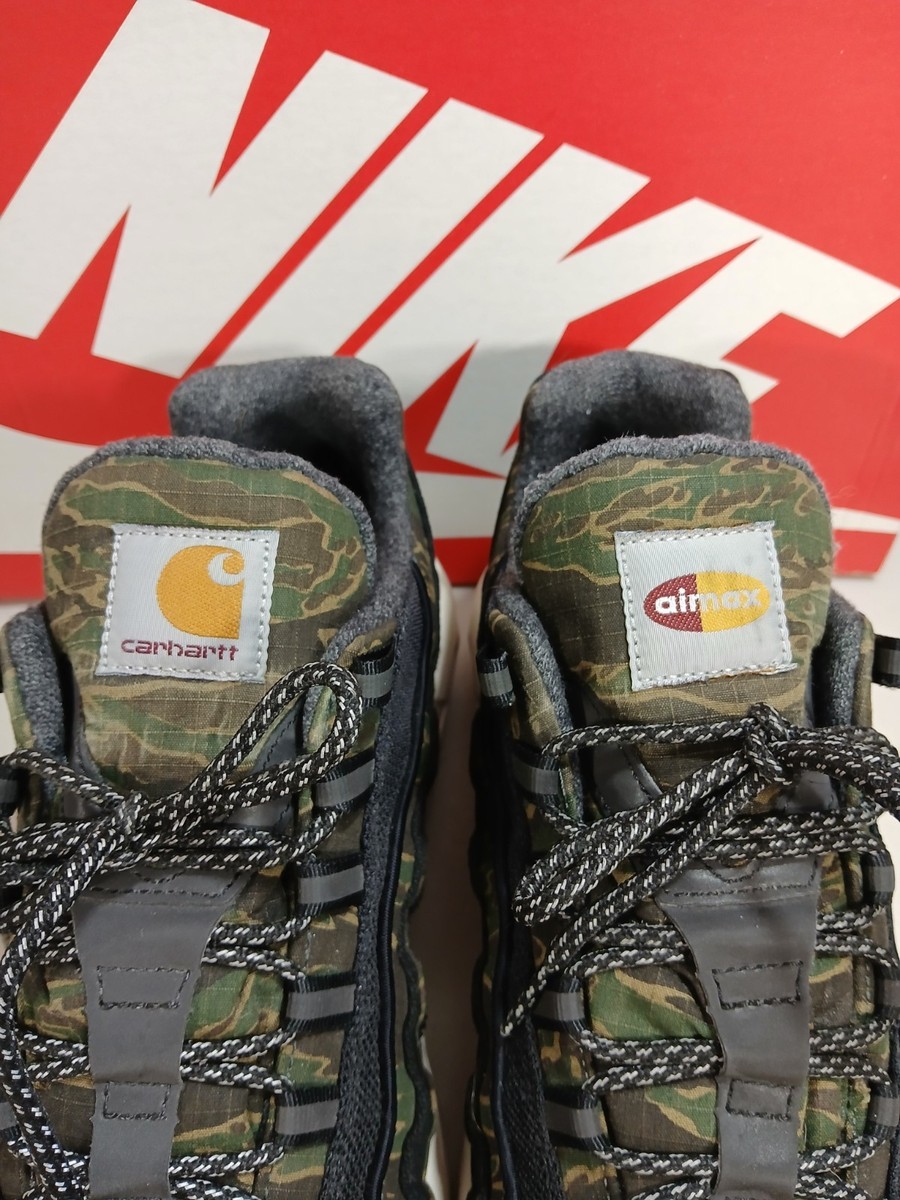 靴 Carhartt x Nike Air Max 95 Camo Green NIke Carhartt WIP x Air Max 95 'Camo' (AV3866 001) size 6 Womens
