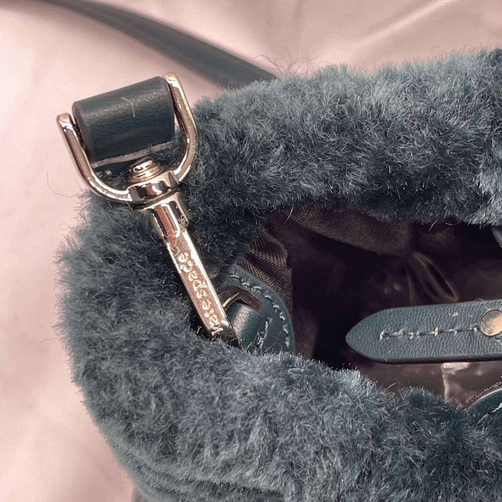 Kate Spade Womens Ella Tote Bag Faux Shearling K9390 Green thumbnail 3