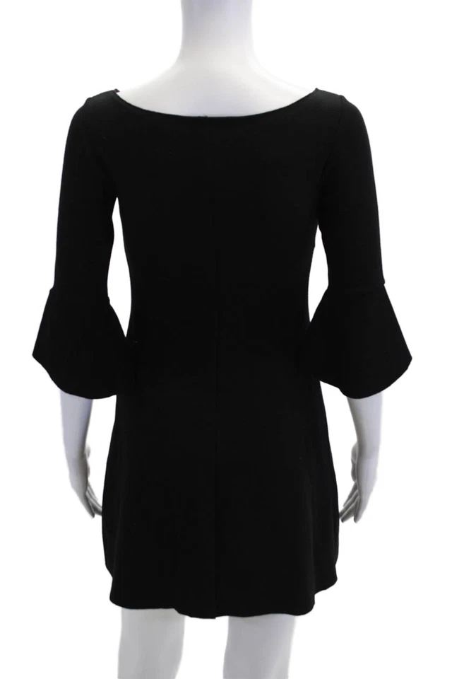 Bailey 44 Womens Long Sleeves A Line Dress Black Blue Size Extra Small - Image 3 of 4
