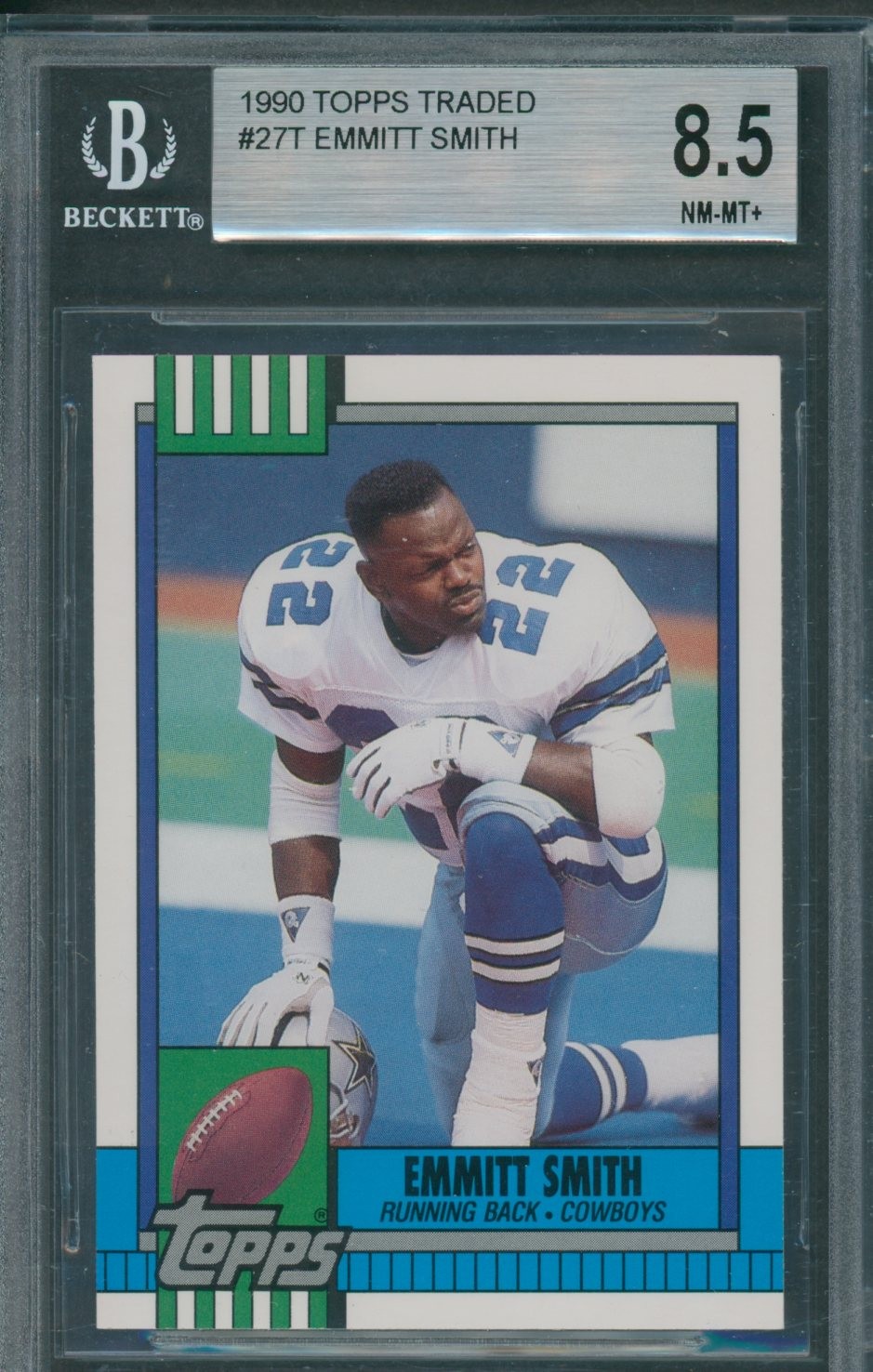 1990 Topps Traded #27T Emmitt Smith BGS NM-MT+ 8.5 *6357