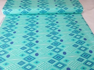TULA PINK FOR FREE SPIRITS FABRIC Tula Pink "Daydreamer Lucy-Lagoon" Cotton Fabric Geometric Diamonds, BTHY 18"x44