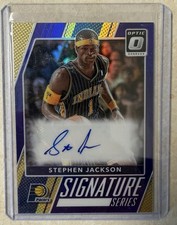 2017 Donruss Optic Signature Series Holo Silver Prizm Stephen Jackson #84 Auto