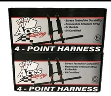 Aces Racing 4 Point Harness With 2 inch Padding And EZ Buckle Set Of 2 (NEW)